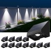 12 Pack Decorative Solar Powered Fence Lights Outdoor Waterproof with