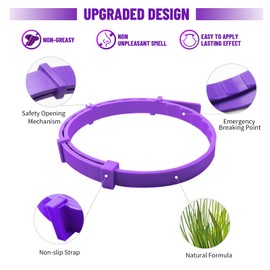 Surglam Cat Collars 2 Pack-Adjustable Collars for Cats, Water-Resistant for Kittens, Small, Medium, Large Cats-Fits Cats-Purple