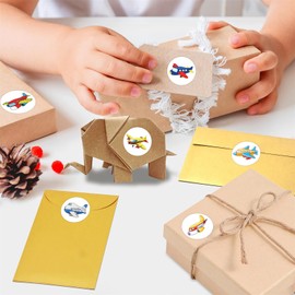 500 Pcs Cartoon Airplane Sticker, Cute Aircraft Roll Sticker Label for Kids, Reward Stickers for Toddlers Party Favors, Teacher Awards, Goodie Bags