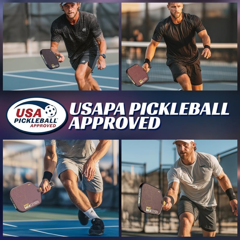 Pickleball Paddles Carbon Fiber Single Paddle USAPA Approved 16MM High