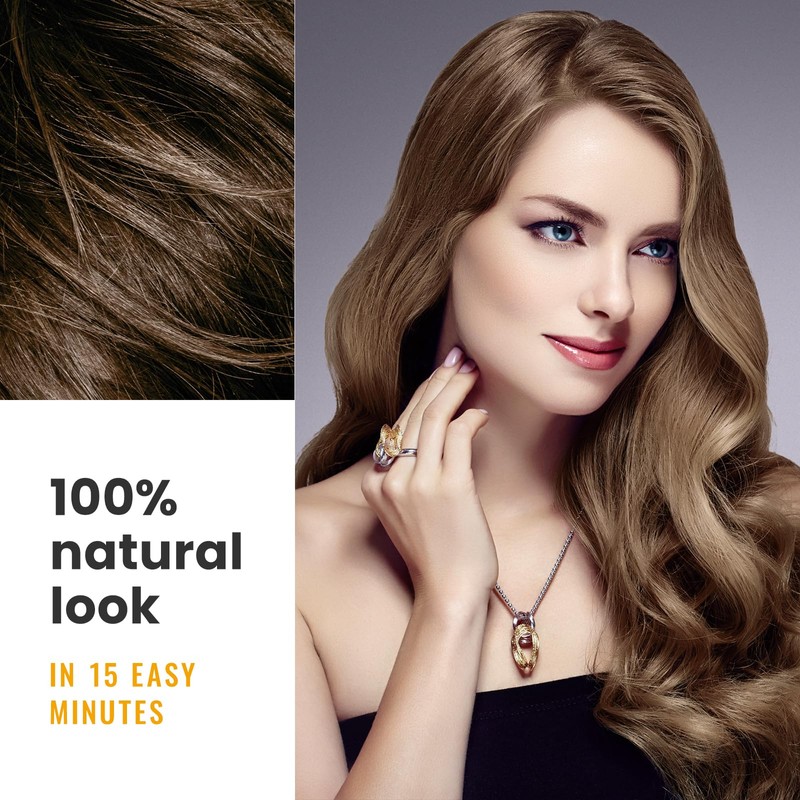 Chestnutbrown Hair Dye Shampoo 3 in 1, Natural Hair Dye,