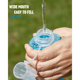 Zelvot Running Vest Soft Flask, BPA-Free 500ml Collapsible Water Bottle for Hydration Backpack, Folding Running Water Bottle for Running Hiking Cycling Climbing (Orange, 500ML)