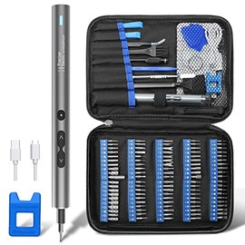 Mini Electric Screwdriver UF-TOOLS Small Portable Cordless Power Screwdriver Set with 100 Precision Bits & LED Light & 20-bit Tool Set Handy Repair Tool for Phone Watch Camera Laptop