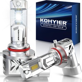 KATUR HB3 LED Headlight Bulb, 20000LM Super Bright 6000K Xenon White HB3 LED Bulb, All-in-One 1:1 Mini Size Wireless Plug and Play Car 9005 LED Headlight Bulb, Pack of 2