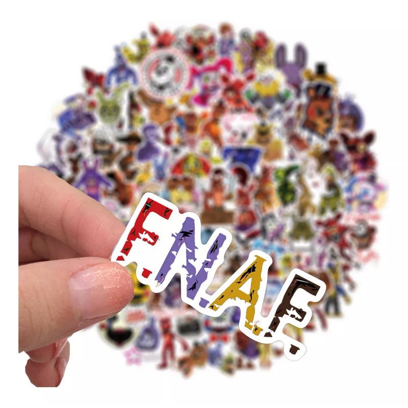 Fnaf Five Nights Freddy 50 Calcomanias Stickers Pvc Vs Agua