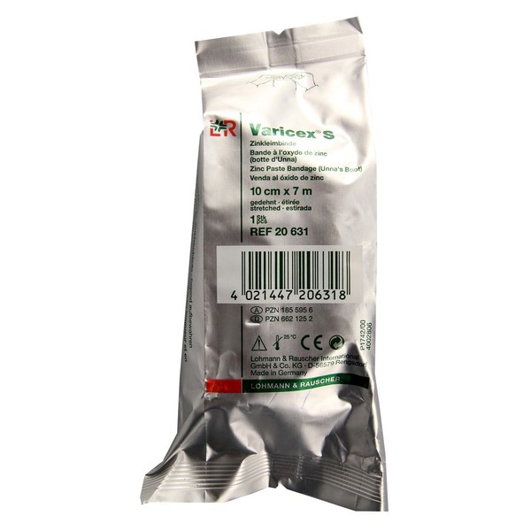 VARICEX S Zinkleimbinde 7mx10cm 20631, 1 St