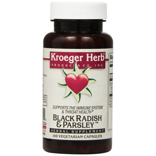 Kroeger Herb Black Radish and Parsley Capsules, 100 Count