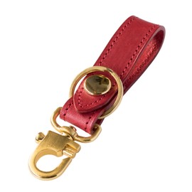 TAVARAT Tps-002 Keychain, Genuine Leather, Made in Japan, Himeji Leather, Belt Loop, Men's, Stylish, red
