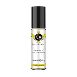 CA Perfume Impression of Lemon & Ginger Unisex Fragrance Oil Aromatic Scent Long Lasting Perfumes for Women & Men Travel Size TSA Ready Mini Parfum Body Oil Roll-on 0.33 Fl Oz 10ml