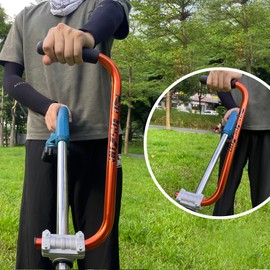 NeJesZoe Ergonomic Trimmer Handle Grip for Weed Wacker Extension Handle, Ergonomic String Trimmer Handle Lawn Trimmer Grips with Bracket Clamp for String Trimmer, Lawn Care, Landscaping (Orange)
