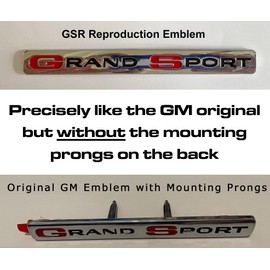 1996 C4 Grand Sport Corvette Chrome Reproduction Hood/Fender Emblem