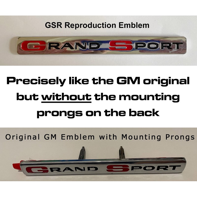 1996 C4 Grand Sport Corvette Chrome Reproduction Hood/Fender Emblem