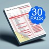 Annual Vehicle Inspection Report Form 30-pk 3-Ply Carbonless,Adhesive Vinyl Label