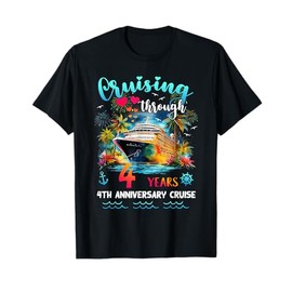 Cruising 4th Anniversary Tropical Style Gift for Couple T-Shirt