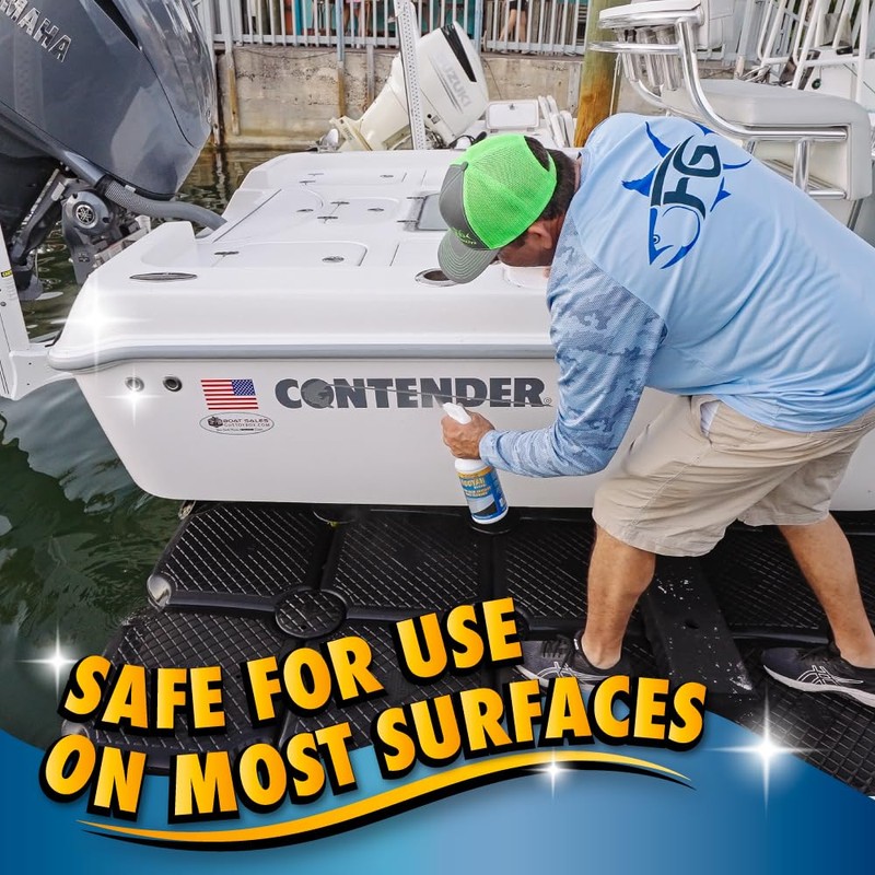 Booyah Clean Non-Acid Instant Hull Cleaner (Quart) – Removes Water