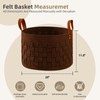 boldmonkey Laundry Basket 20 " x20 x11.8 , Large Felt