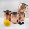 Cambridge Silversmiths Hammered Copper Moscow Mule, Set of 4, 20