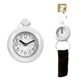 Waterproof Shower Clock, Dual-Purpose Hanging & Standing Bath Clock, 4.72" Round Analog Quartz Clock with Silent Movement, Bathroom & Kitchen Friendly (Requires 1 AA Battery, Not Included)