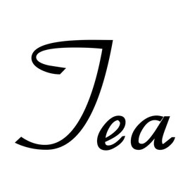 Tea 3w x 2h Label | Kitchen Pantry Organization | Die Cut Vinyl Decal | Black Retro Font (Sticker Only)