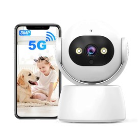 NUCKILY Cámara de Seguridad Interior, Camara WiFi con Privacidad con un Clic, Visión Nocturna, Audio Bidireccional, Detección de Movimiento, 2K - 3MP 