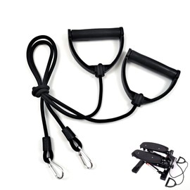 SquEqu 2 Pack Exercise Steppers Resistance Bands Replacement Resistance Band with Handles Elastic Exercise Bands for Mini Stair Steppers Fitness Stepper Stair Step Workout Machine Twist Mini Stepper