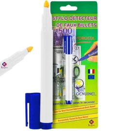 Counterfeit Money Checker - Counterfeit Money Detector in 2 Seconds - Counterfeit Money Checker - Money Checker - Felt Pen Easy to Carry - Euros $ Currency