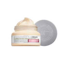 It Cosmetics Confidence in a Cream - Crema Hidratante Facial Antiedad, 48H de Hidratación Facial, Reduce Visiblemente las Líneas de Expresión Finas con Niacinamida y Escualano