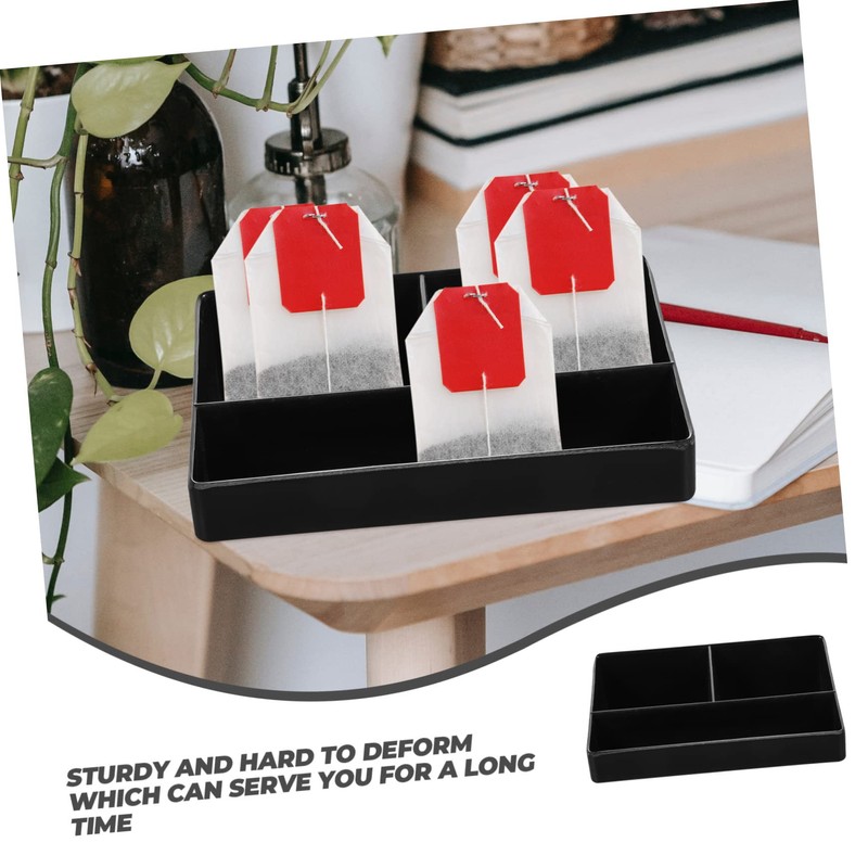 ABOOFAN Tea Bag Storage Organizer 3 Compartments Food-Grade Coffee Box