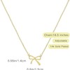 Gold Bow Necklace for Women 14K Dainty Gold Necklace Cute