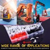 181Pcs SAE Hydraulic Grease Fittings Standard with Plastic Grease Fitting