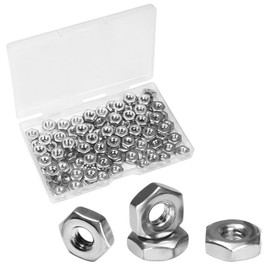 Yinpecly 100pcs #8-32 Hex Nuts, 304 Stainless Steel,Coarse Thread Hexagon Nut,Hex Drive, UNC Small Nuts Fasteners,8-32 Replacement Nut, Right Hand,Tiny