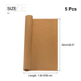 sourcing map Crepe Paper Roll 1.6ft Long 20.5 Inch Wide for Wedding Ceremony Various Large Festivals Decoration, Brown 5pcs