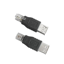 YBSCJHGR RJ11 to USB Telephone Line Adaptor, 6P4C Male to USB Type-A Female Plug for Telephone Communication Fax Machine Modem, 2PCS