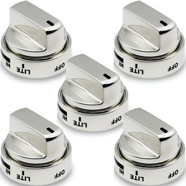 Upgrade AEZ73453509 Gas Range Burner Knob Compatible with LG Kenmor-e Oven Stove Knobs Replacement for AEZ72909008 AEZ72909007 AEZ73093308 2347547 PS7321756(5 Packs)
