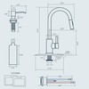 FORIOUS Black Kitchen Faucet with Soap Dispenser, High Arc Modern