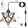 JLOWCO Plug-in Moravian Star Pendant Light with 16.5ft Cord and