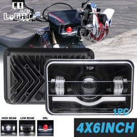 Colight For Suzuki DRZ400SM DRZ400S DRZ400 4x6" LED Headlight Projector DRL Sealed Beam