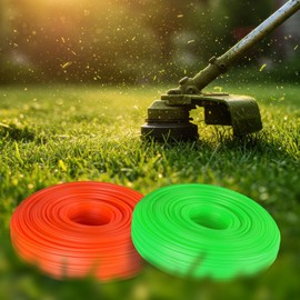 6 Pack Garden Trimmer Line - 15m x 2mm Heavy Duty Grass Strimmer Line Nylon Round String Electric | For Grass Cutting, Weed Trimming & Garden Maintenance | Suitable for All String Trimmer Models