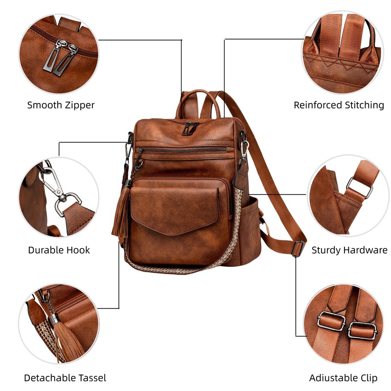 CTTOVIS Backpack Purse for Women Fashion Designer Backpack Ladies Travel