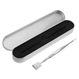 SAFIGLE Stainless Steel Pimple Prep Tool Dual End Blackhead Scraper Exfoliating Spatula for Skin Care Convenient Facial Cleaning Tool for Pore Blackhead Removal