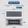 Fits 20x8 Duct Opening Steel Adjustable Air Supply Grille by