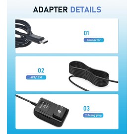 5V AC Adapter Charger Compatible with OBSBOT ?Tiny 2 Webcam 4K Voice Control PTZ AI Tracking Power Supply Cord Mains PSU
