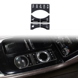 YNEI 5pcs Gloss Black Gear Console Button Repair Cover Plate Fits Jaguar XJ 2010-19