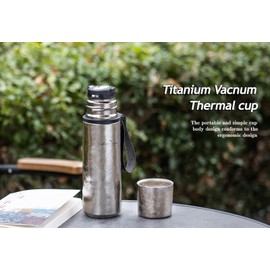 Boundless Voyage Titanium 17 fl oz/510ml Vacuum Water Bottle - Double-Walled, Lightweight, Leak-Proof Sport Bottle for Travel, Outdoor, Office