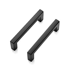 Ravinte 5 Pack Solid 3 Inch Center to Center Slim Square Bar Drawer Handles Kitchen Cabinet Handles Black Drawer Pulls Kitchen Cabinet Hardware Kitchen Handles Matte Black Cabinet Pulls