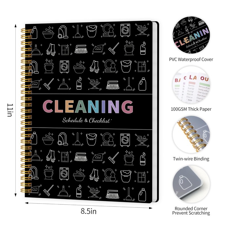 ADHD Cleaning Planner for Adults Women, Cleaning Schedule and Checklist