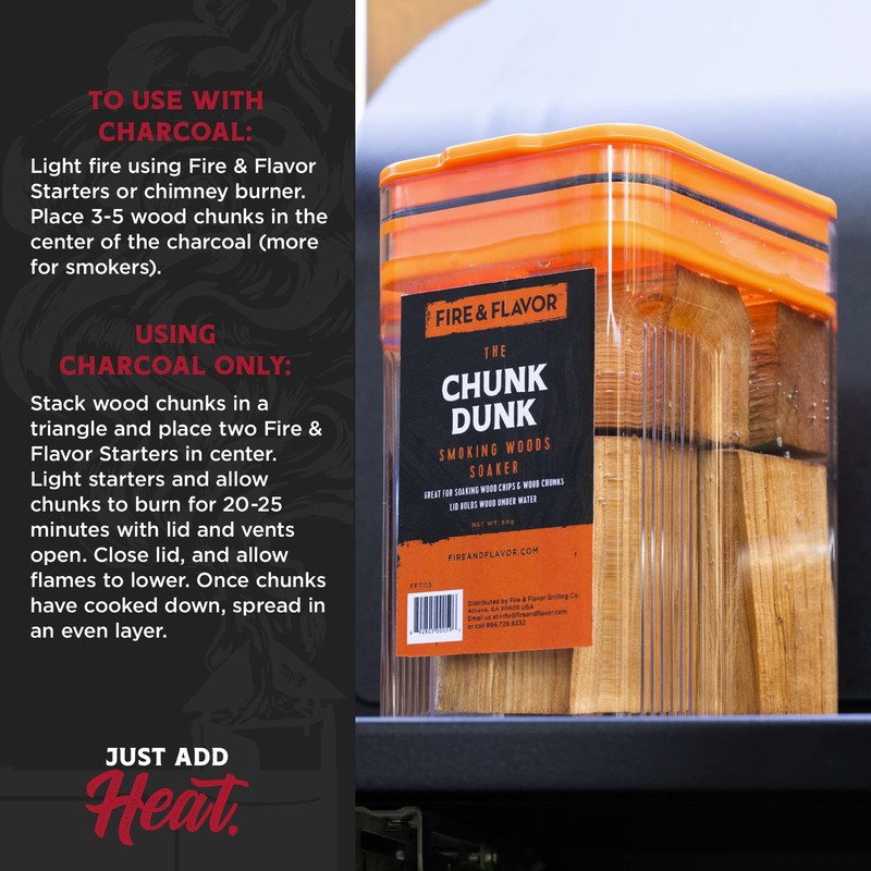 Fire & Flavor Cherry Wood Chunks for Smoking and Grilling