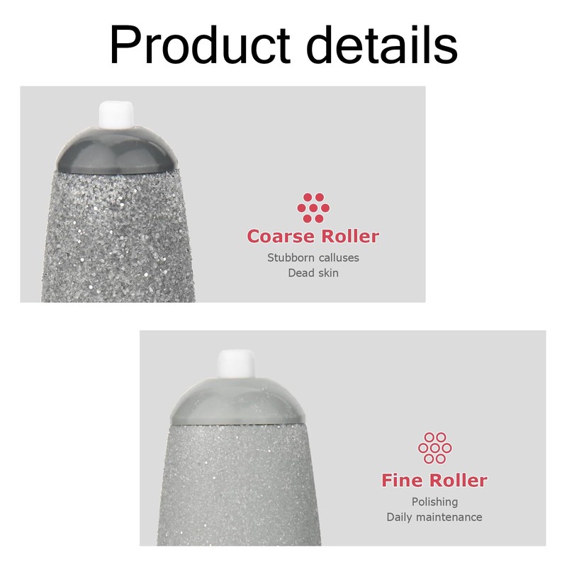 4 Foot Teplacement Rollers for Effective Foot Care, Exfoliating and