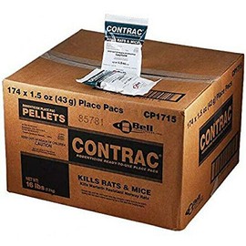 Contrac Place Packs CP1715 CONTRAC Rodenticide, Blue