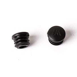 Bicycle Handlebar End Plugs MTB 19 mm Bar End Plugs Rubber Black Pack of 2